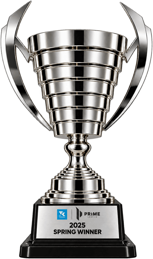 Prime League champions — CGN Esports trophy, 06/2025